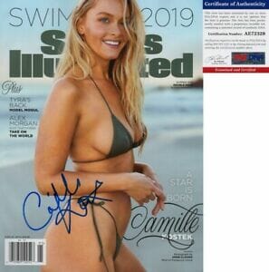 CAMILLE KOSTEK SIGNED MAGAZINE 2019 SI SWIMSUIT ISSUE PSA/DNA 2 COA COLLECTIBLE MEMORABILIA