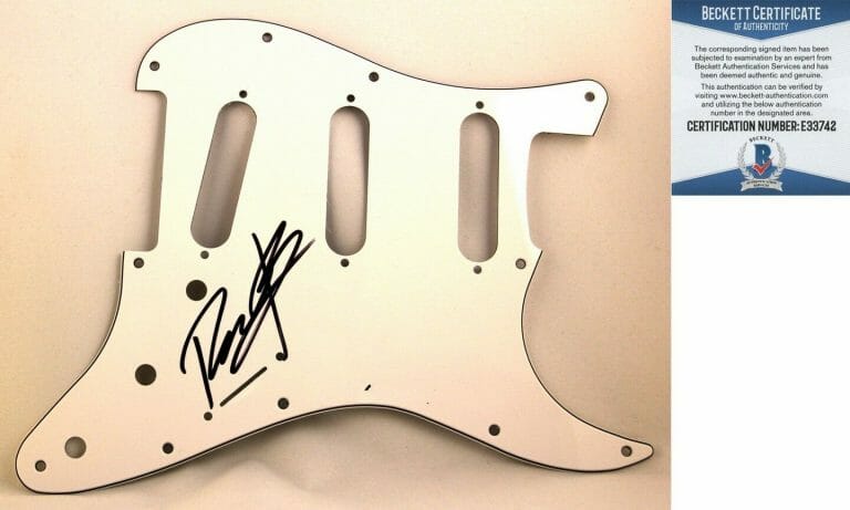 RICHIE KOTZEN SIGNED ELECTRIC PICKGUARD WINERY DOGS POISON BECKETT BAS COA COLLECTIBLE MEMORABILIA