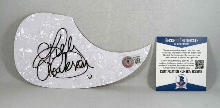 KELLY CLARKSON SIGNED ACOUSTIC PICKGUARD BECKETT BAS COA COLLECTIBLE MEMORABILIA
