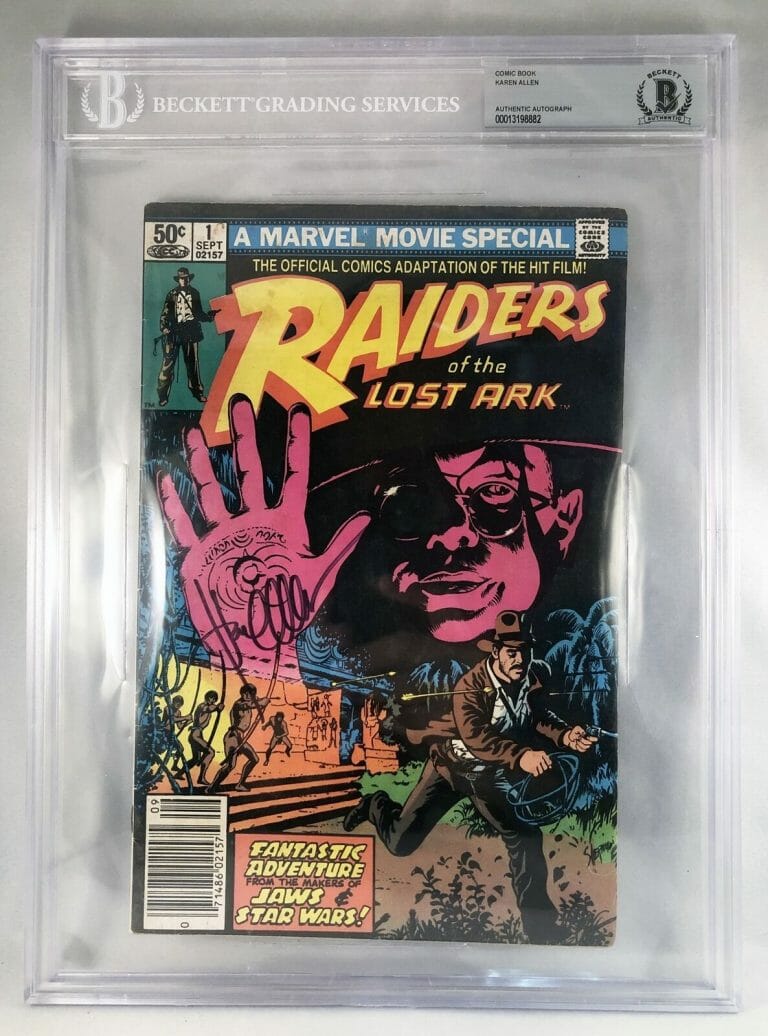 KAREN ALLEN SIGNED COMIC BOOK BECKETT BAS 2 RAIDERS OF THE LOST ARK COA COLLECTIBLE MEMORABILIA