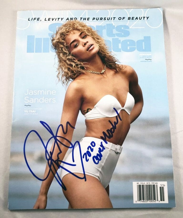 2020 SI SWIMSUIT COVER MODEL JASMINE SANDERS SIGNED MAGAZINE BECKETT BAS 2 COA COLLECTIBLE MEMORABILIA