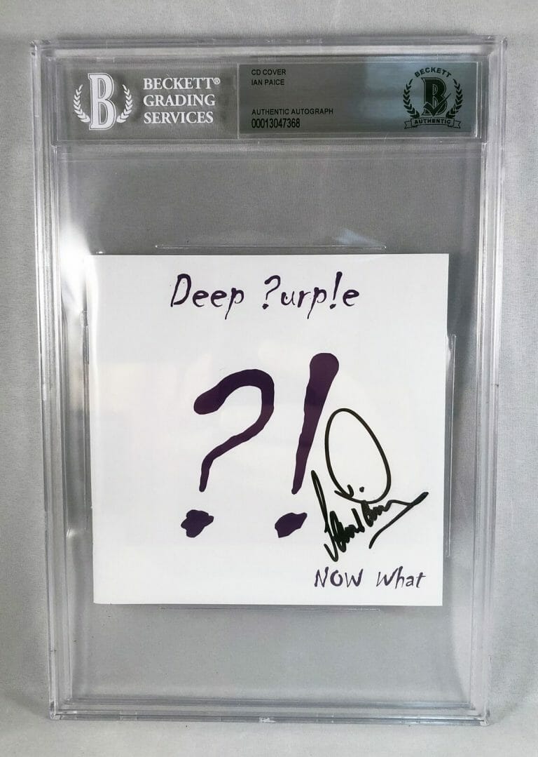 IAN PAICE SIGNED CD COVER BECKETT BAS DEEP PURPLE COA COLLECTIBLE MEMORABILIA