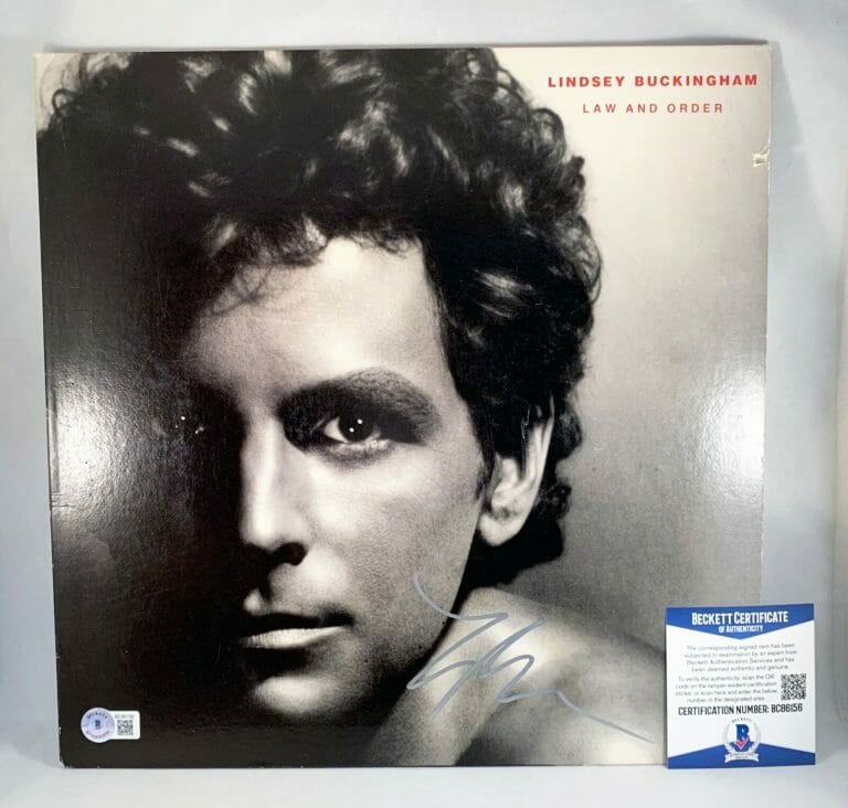 LINDSEY BUCKINGHAM SIGNED VINYL LP ALBUM BECKETT BAS COA COLLECTIBLE MEMORABILIA