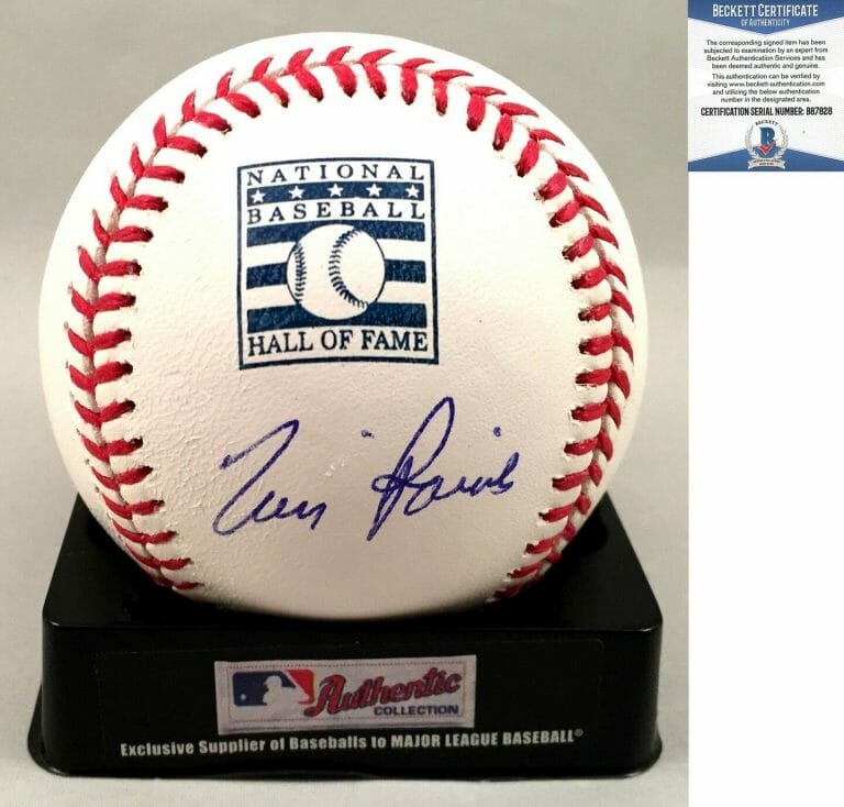 MONTREAL EXPOS TIM RAINES SIGNED HOF BASEBALL BECKETT BAS COA COLLECTIBLE MEMORABILIA