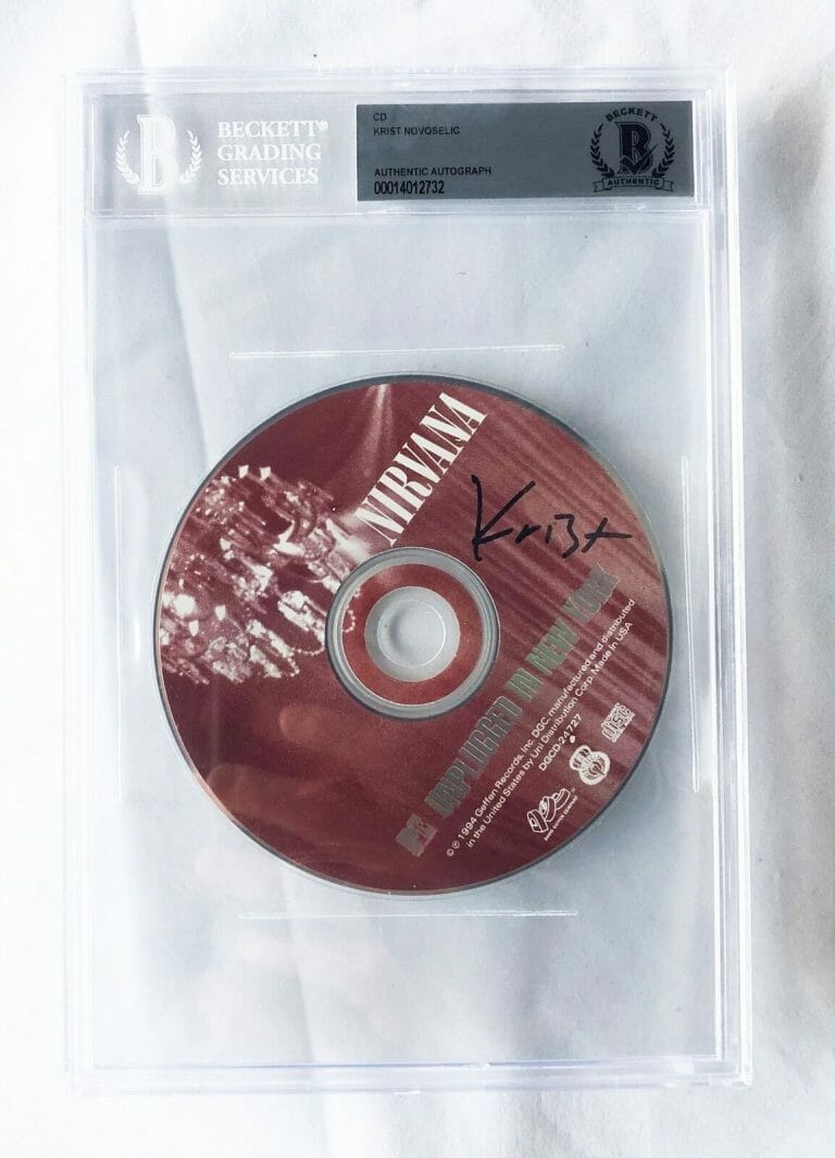 KRIST NOVOSELIC SIGNED CD BECKETT BAS NIRVANA 6 COA COLLECTIBLE MEMORABILIA