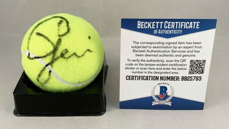 EUGENIE BOUCHARD SIGNED TENNIS BALL BECKETT BAS COA COLLECTIBLE MEMORABILIA