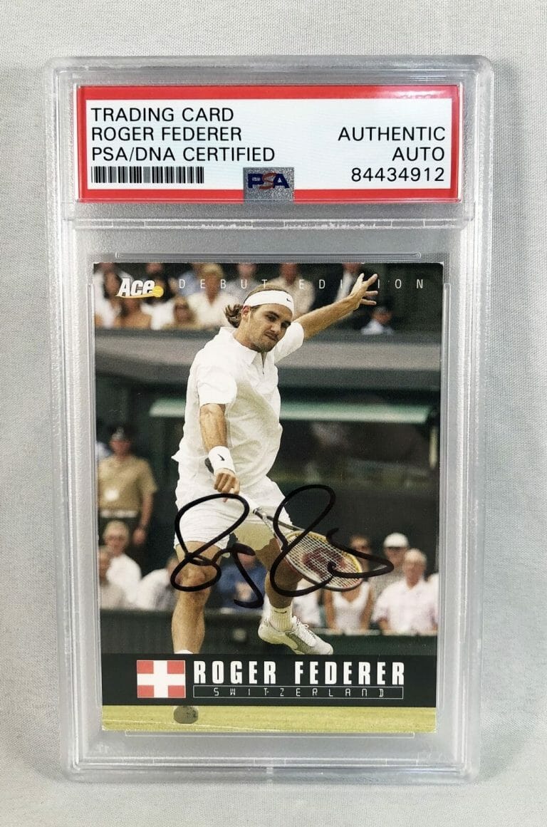 ROGER FEDERER SIGNED TRADING CARD PSA/DNA 2005 ACE GEM MT 10 COA COLLECTIBLE MEMORABILIA