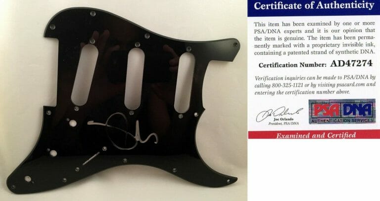 PETE WENTZ SIGNED ELECTRIC PICKGUARD FALL OUT BOY LEAD SINGER PSA COA COLLECTIBLE MEMORABILIA
