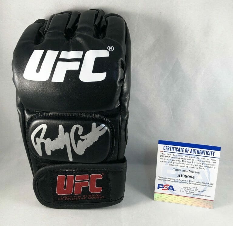 RANDY COUTURE SIGNED UFC MMA GLOVE PSA/DNA 1 COA COLLECTIBLE MEMORABILIA