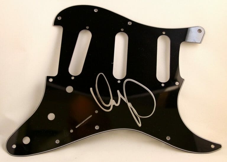 DENNIS DEYOUNG SIGNED ELECTRIC PICKGUARD STYX COA COLLECTIBLE MEMORABILIA