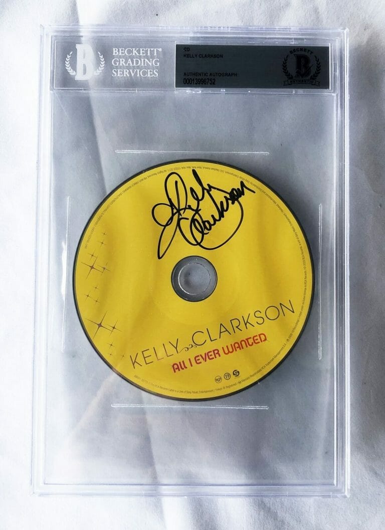 KELLY CLARKSON SIGNED CD BECKETT BAS 3 COA COLLECTIBLE MEMORABILIA