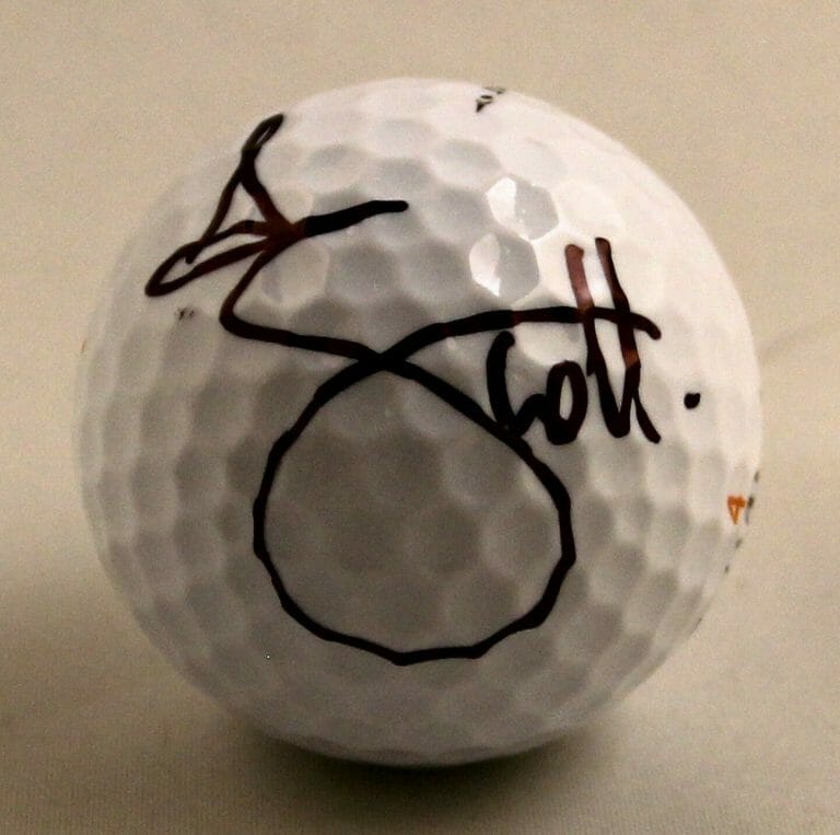 MASTERS CHAMPION ADAM SCOTT SIGNED GOLF BALL COA COLLECTIBLE MEMORABILIA