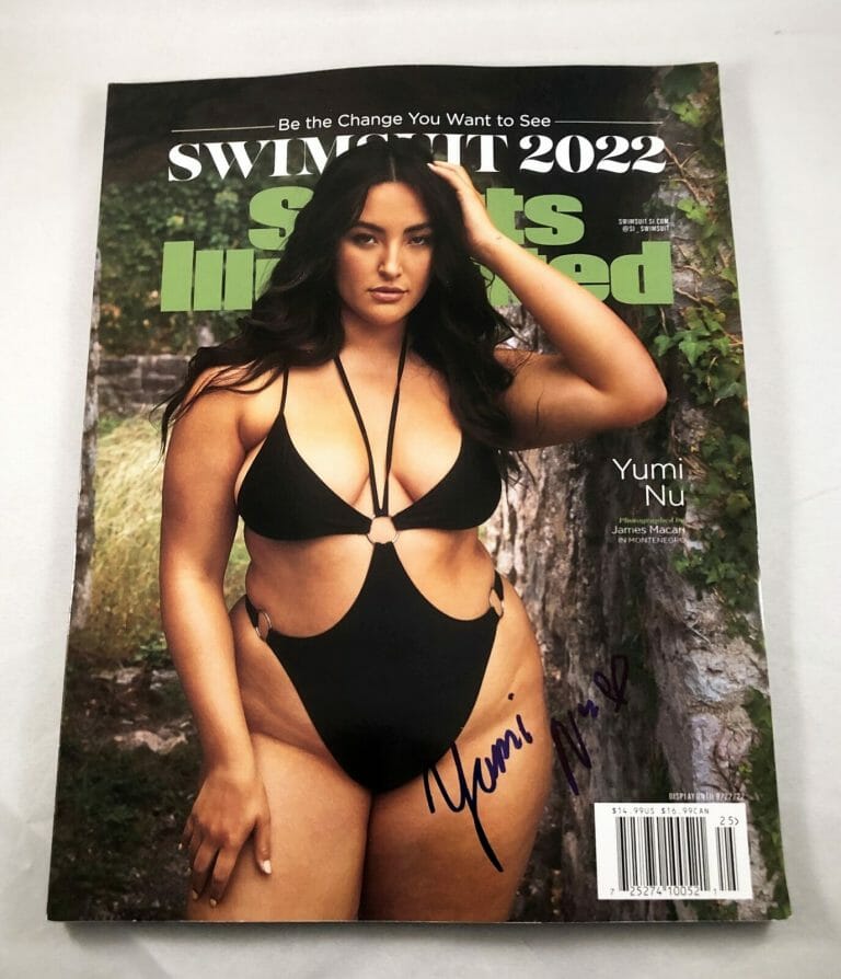 YUMI NU SIGNED MAGAZINE 2022 SI SWIMSUIT ISSUE 1 COA COLLECTIBLE MEMORABILIA