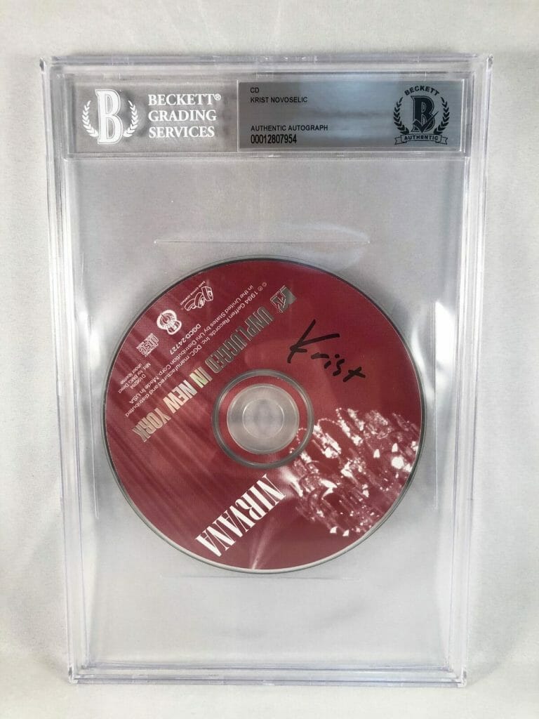 KRIST NOVOSELIC SIGNED CD BECKETT BAS NIRVANA 1 COA COLLECTIBLE MEMORABILIA