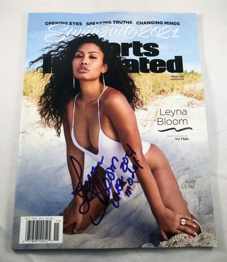 LEYNA BLOOM SIGNED 2021 SI SWIMSUIT MAGAZINE ISSUE 2 COA COLLECTIBLE MEMORABILIA