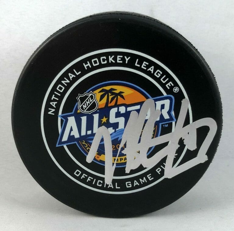 KRIS LETANG SIGNED ALL STAR HOCKEY PUCK PITTSBURGH PENGUINS COA COLLECTIBLE MEMORABILIA
