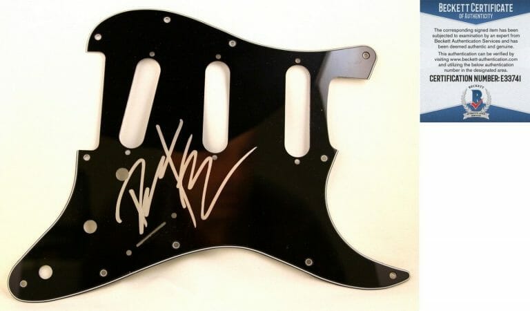 RICHIE KOTZEN SIGNED ELECTRIC PICKGUARD THE WINERY DOGS POISON BECKETT BAS COA COLLECTIBLE MEMORABILIA