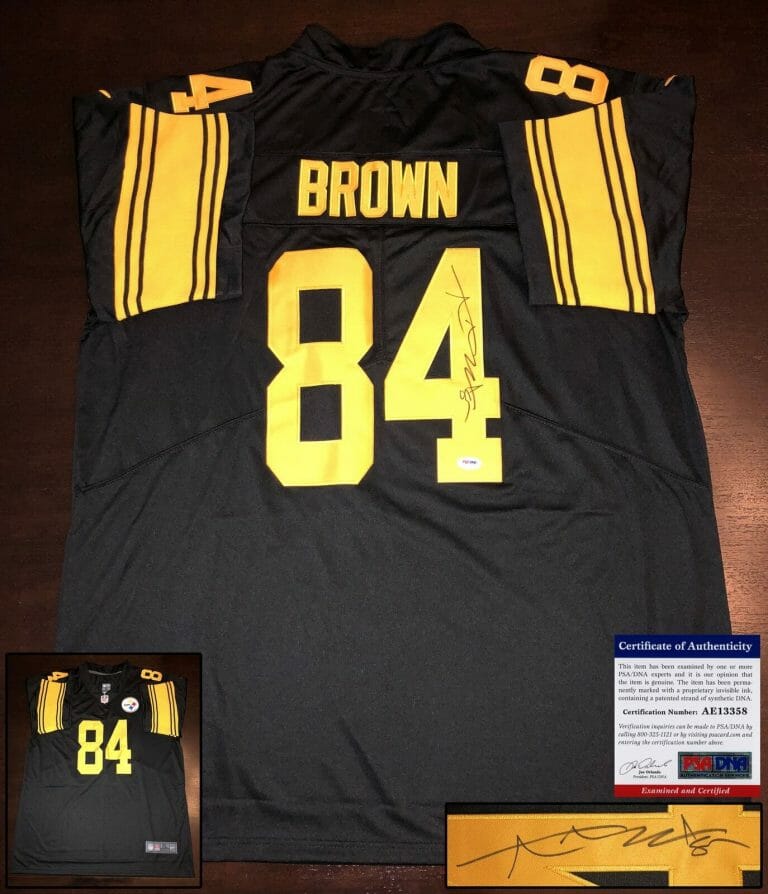 ANTONIO BROWN PITTSBURGH STEELERS SIGNED JERSEY PSA/DNA COA COLLECTIBLE MEMORABILIA