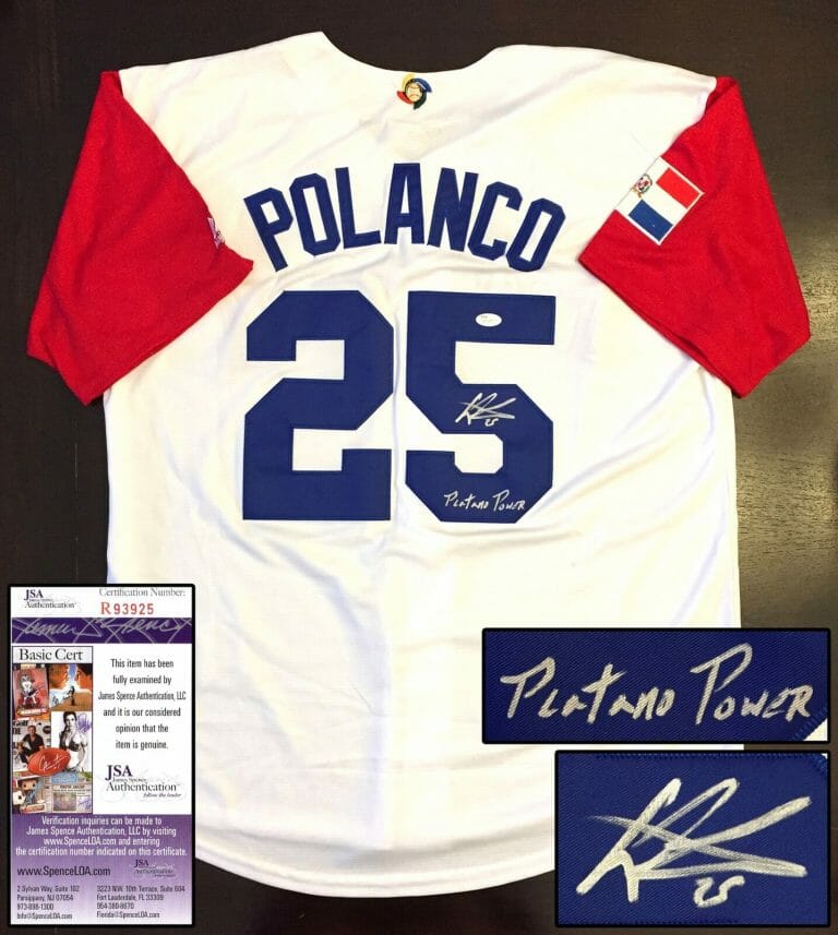 PITTSBURGH PIRATES GREGORY POLANCO SIGNED JERSEY WBC DOMINICAN REPUBLIC JSA AUTH COLLECTIBLE MEMORABILIA