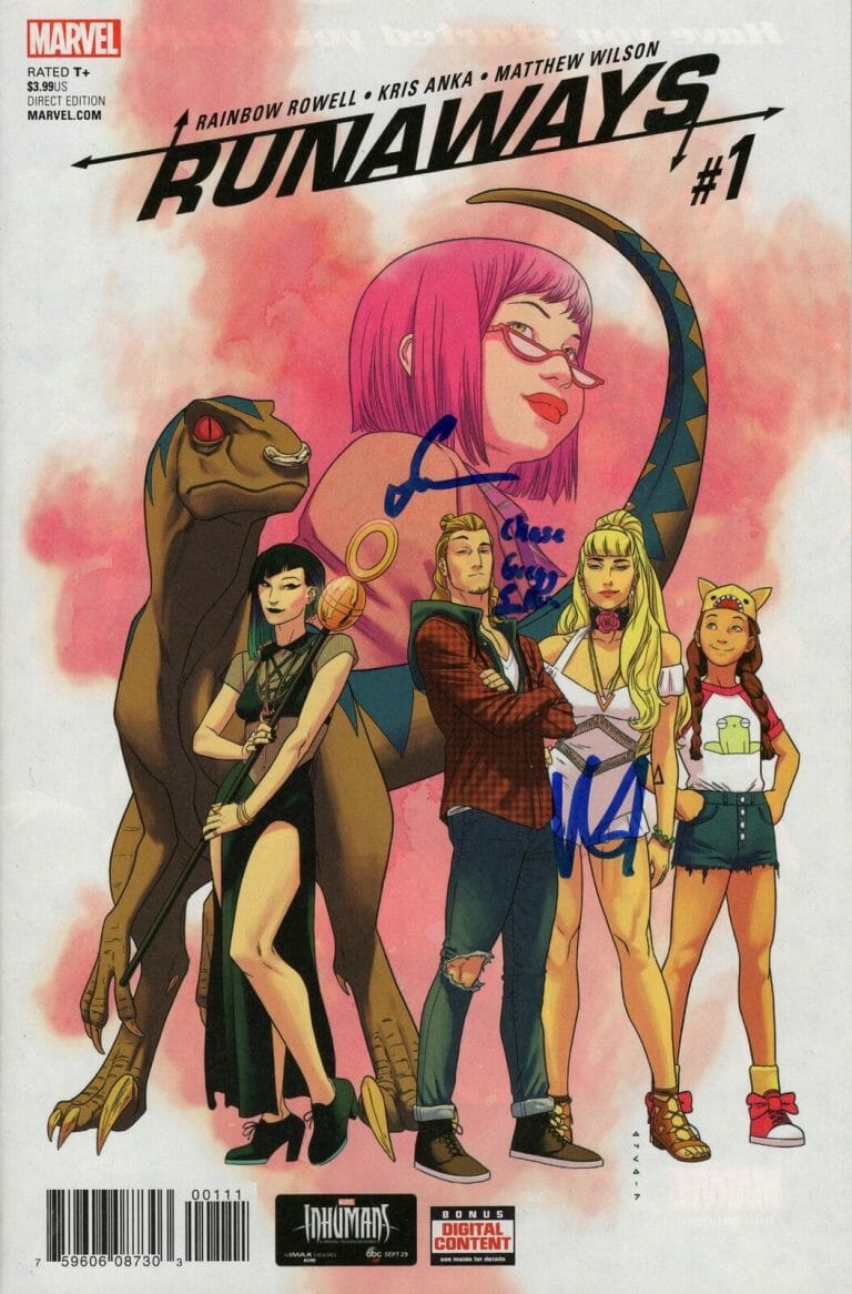MARVELS RUNAWAYS SIGNED COMIC BOOK ISSUE #1 VIRGINIA GARDNER GREGG SULKIN COA COLLECTIBLE MEMORABILIA
