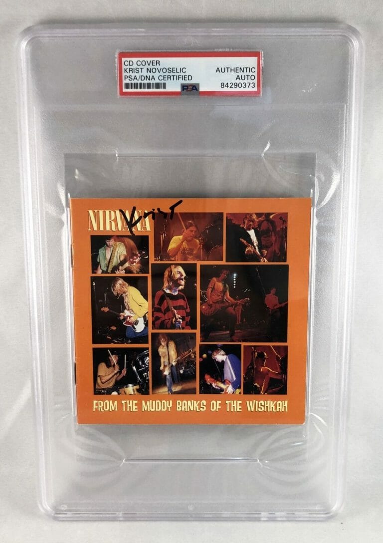 KRIST NOVOSELIC SIGNED CD COVER PSA/DNA NIRVANA COA COLLECTIBLE MEMORABILIA