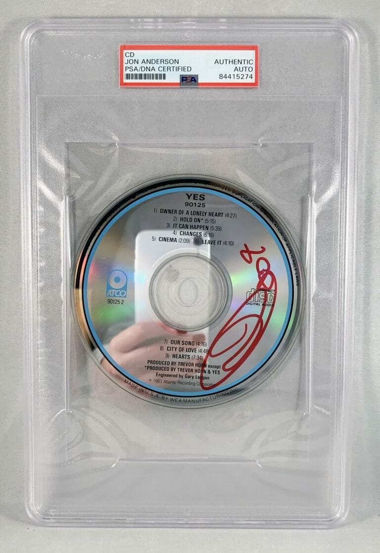 JON ANDERSON SIGNED CD PSA/DNA YES COA COLLECTIBLE MEMORABILIA