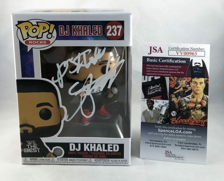 DJ KHALED SIGNED FUNKO POP JSA COA COLLECTIBLE MEMORABILIA