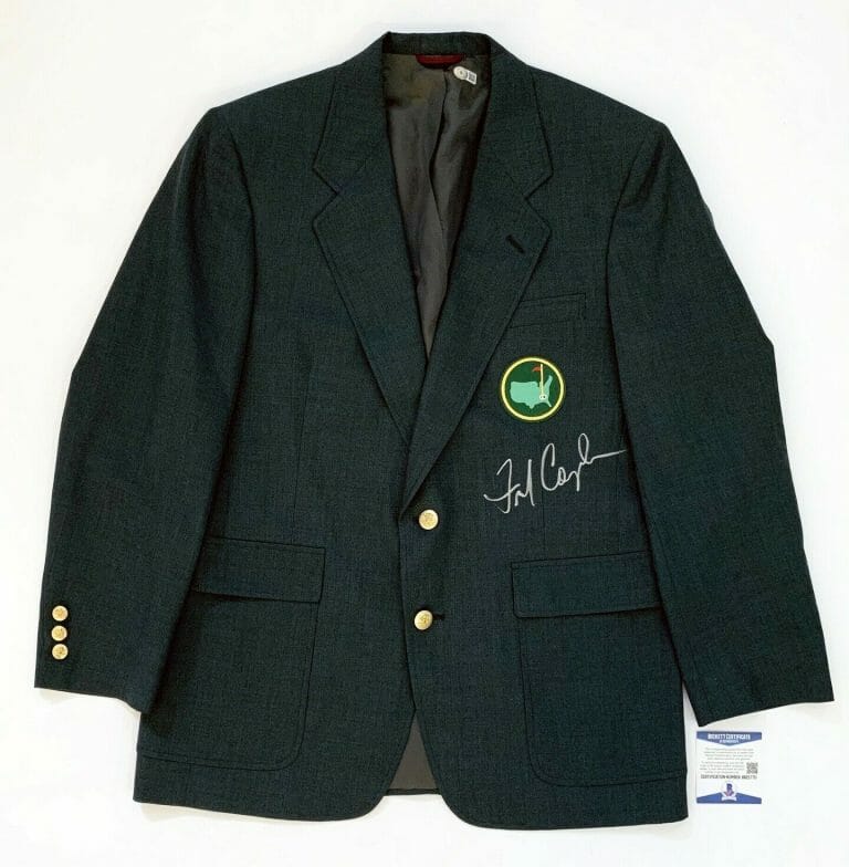 MASTERS CHAMPION FRED COUPLES SIGNED MASTERS GREEN JACKET BECKETT BAS COA COLLECTIBLE MEMORABILIA