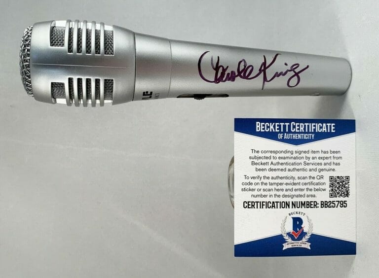 CAROLE KING AUTOGRAPHED MICROPHONE BECKETT BAS 1 COA COLLECTIBLE MEMORABILIA