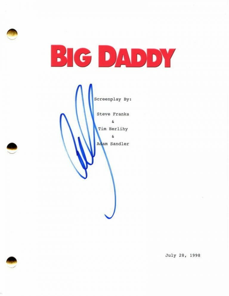 COLE SPROUSE SIGNED AUTOGRAPH BIG DADDY FULL MOVIE SCRIPT STARRING ADAM SANDLER COLLECTIBLE MEMORABILIA