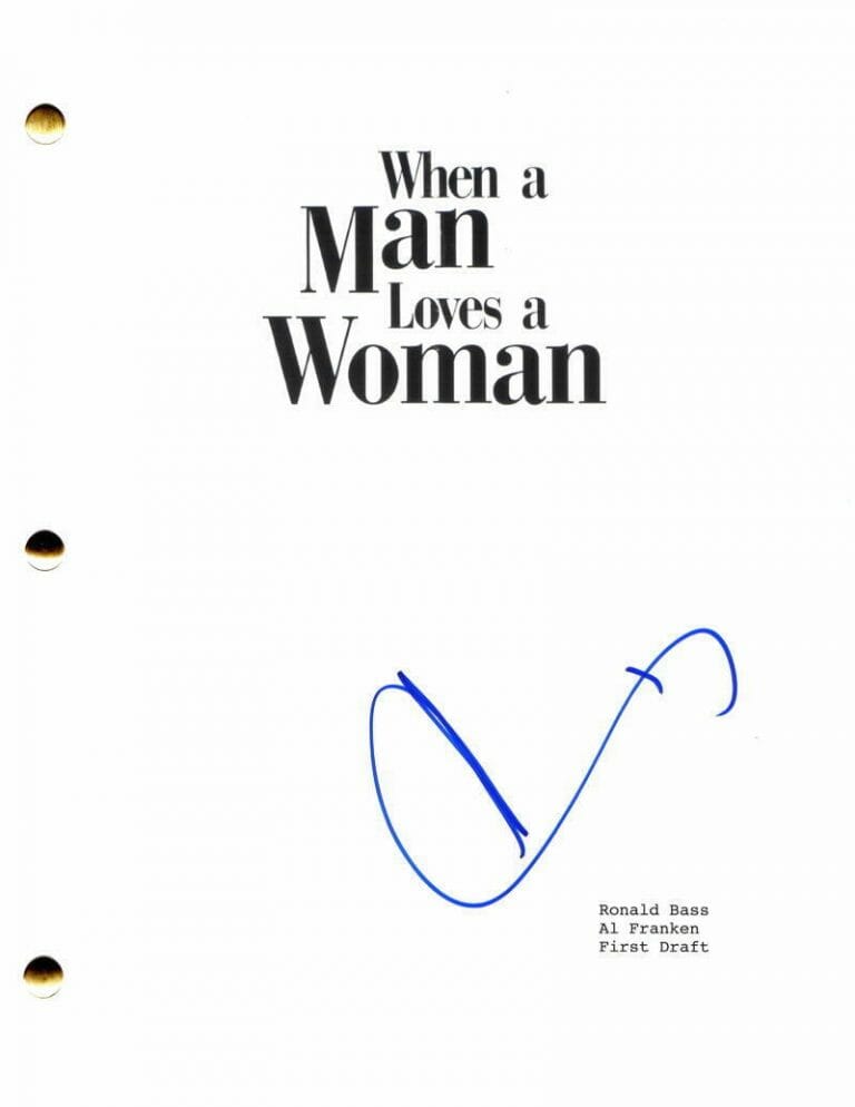 ANDY GARCIA SIGNED AUTOGRAPH WHEN A MAN LOVES A WOMAN FULL MOVIE SCRIPT – RARE! COLLECTIBLE MEMORABILIA