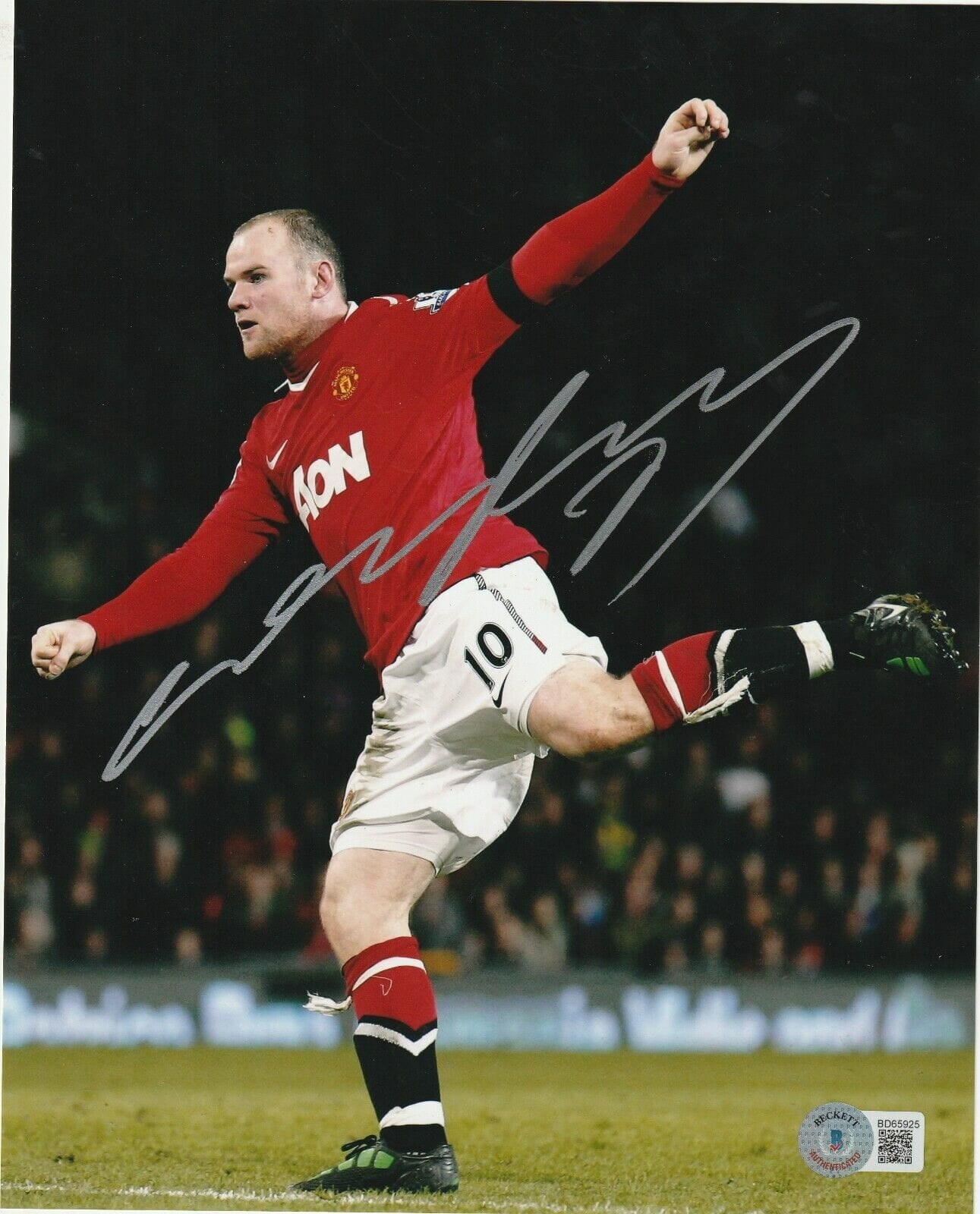 WAYNE ROONEY Signed 8x10 PHOTO with Beckett (BAS) COA Autographia