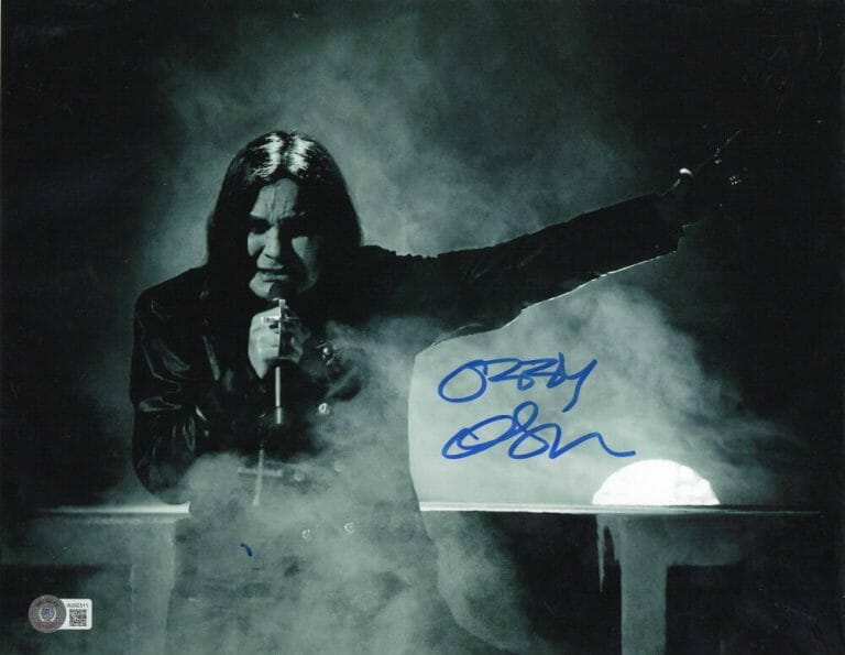 OZZY OSBOURNE SIGNED 11X14 PHOTO BLACK SABBATH AUTOGRAPH BECKETT WITNESS HOLO 9 COLLECTIBLE MEMORABILIA