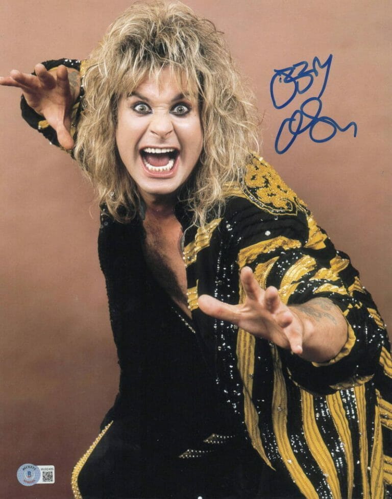 OZZY OSBOURNE SIGNED 11X14 PHOTO BLACK SABBATH AUTOGRAPH BECKETT WITNESS HOLO 21 COLLECTIBLE MEMORABILIA