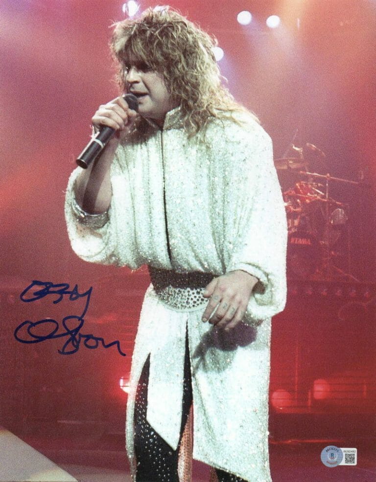 OZZY OSBOURNE SIGNED 11X14 PHOTO BLACK SABBATH AUTOGRAPH BECKETT WITNESS HOLO 19 COLLECTIBLE MEMORABILIA