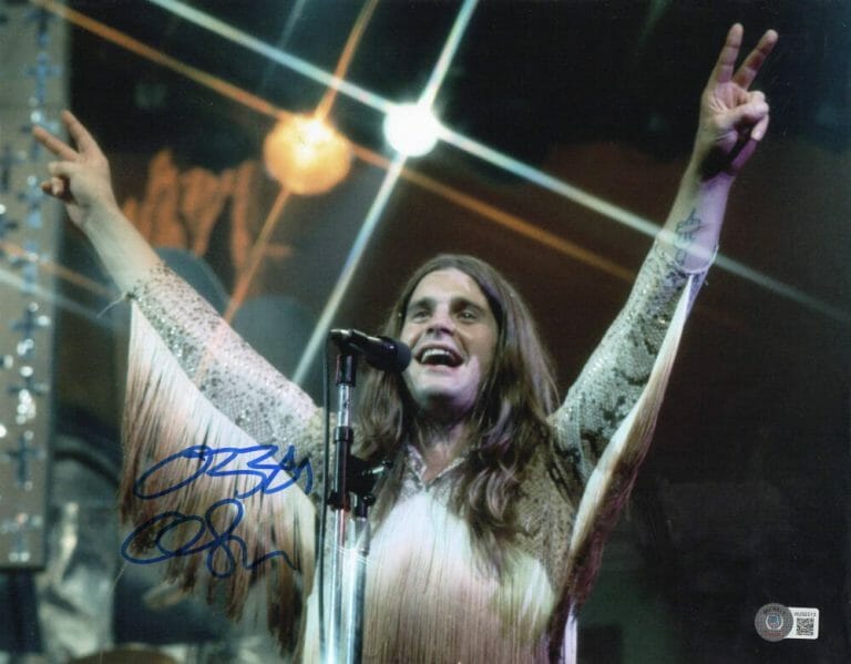 OZZY OSBOURNE SIGNED 11X14 PHOTO BLACK SABBATH AUTOGRAPH BECKETT WITNESS HOLO 40 COLLECTIBLE MEMORABILIA