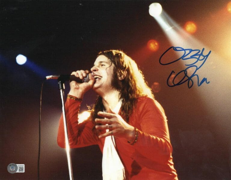 OZZY OSBOURNE SIGNED 11X14 PHOTO BLACK SABBATH AUTOGRAPH BECKETT WITNESS HOLO 1 COLLECTIBLE MEMORABILIA