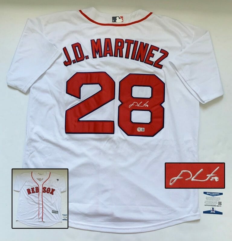 BOSTON RED SOX JD MARTINEZ SIGNED JERSEY BECKETT BAS COA COLLECTIBLE MEMORABILIA