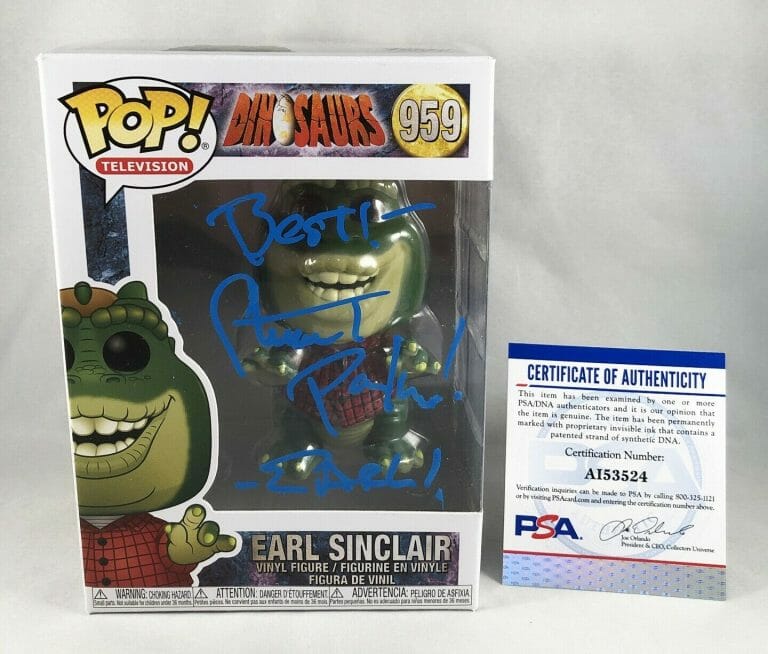 STUART PANKIN SIGNED FUNKO POP DINOSAURS EARL SINCLAIR 959 PSA/DNA COA COLLECTIBLE MEMORABILIA