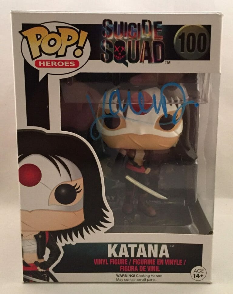 KAREN FUKUHARA SIGNED FUNKO POP FIGURINE SUICIDE SQUAD KATANA COA COLLECTIBLE MEMORABILIA