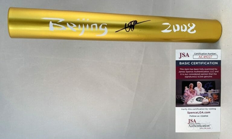 USAIN BOLT SIGNED BATON 2008 BEJING OLYMPICS JSA 12 COA COLLECTIBLE MEMORABILIA