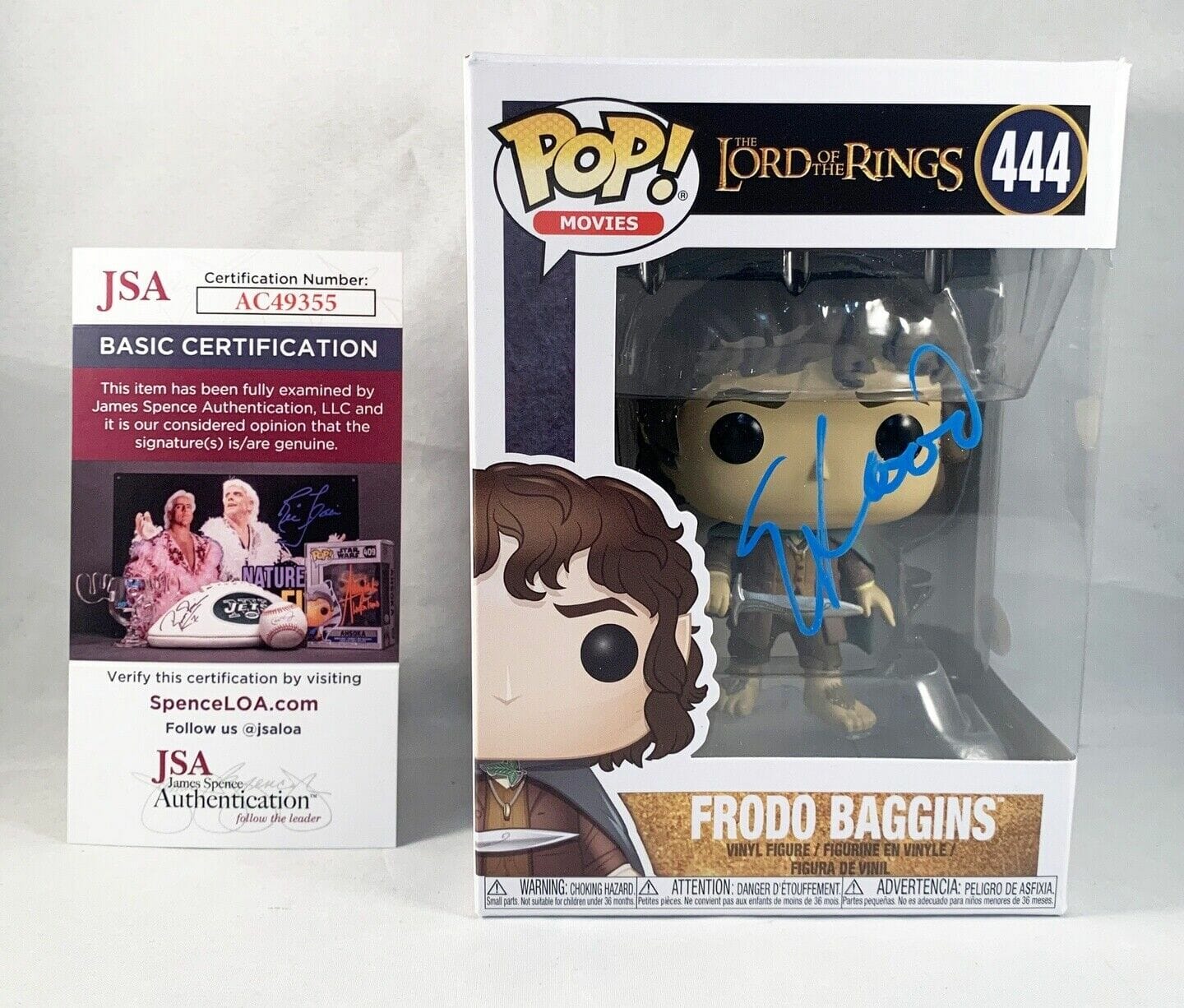 Elijah Wood Signed Funko Pop Frodo Lord of The Rings JSA COA | Autographia
