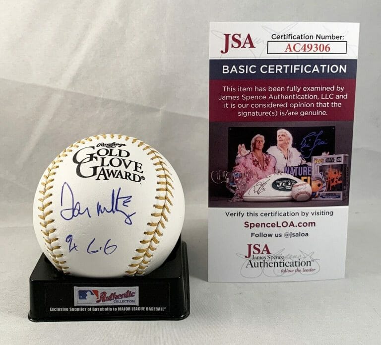 NEW YORK YANKEES DON MATTINGLY SIGNED GOLD GLOVE BASEBALL JSA 1 COA COLLECTIBLE MEMORABILIA