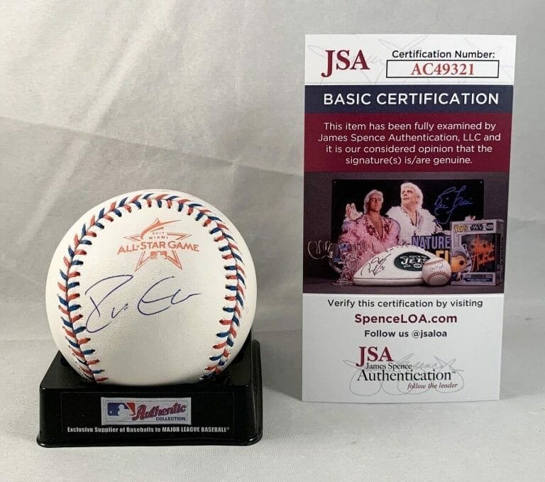 NEW YORK METS ROBINSON CANO SIGNED 2017 ALL STAR BASEBALL JSA COA COLLECTIBLE MEMORABILIA