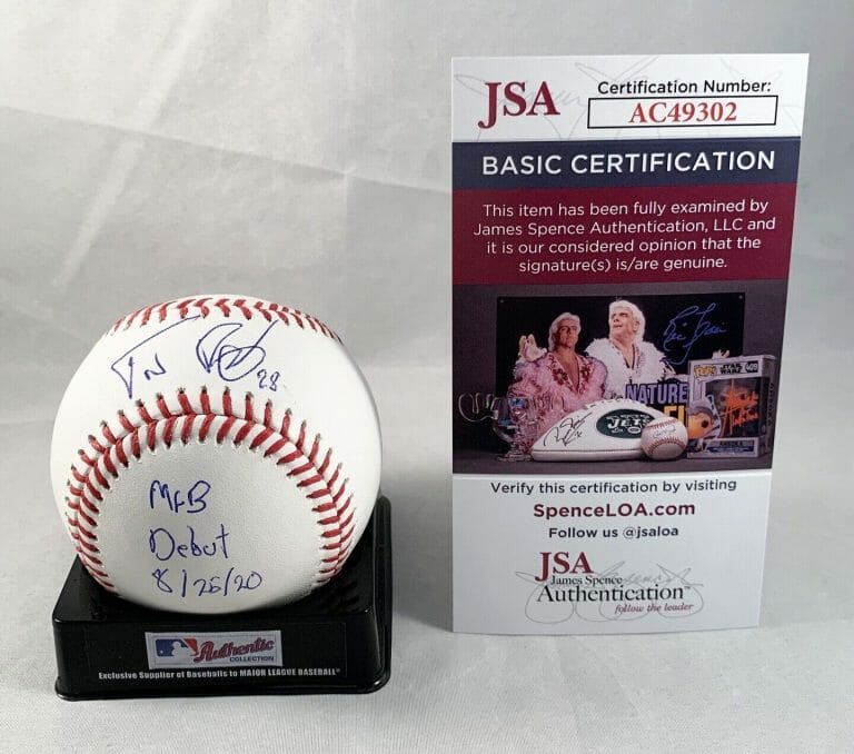 MIAMI MARLINS TREVOR ROGERS SIGNED AUTHENTIC MLB BASEBALL JSA COA COLLECTIBLE MEMORABILIA