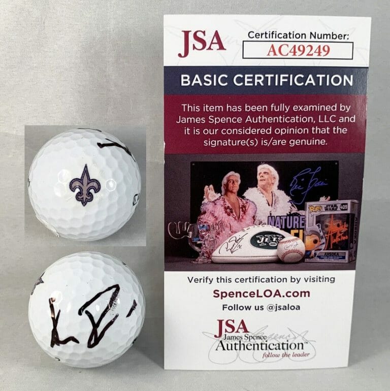 NEW ORLEANS SAINTS SEAN PAYTON SIGNED GOLF BALL JSA COA COLLECTIBLE MEMORABILIA