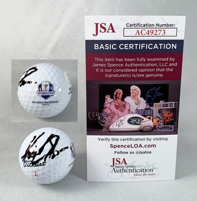 HENRIK STENSON SIGNED GOLF BALL 2014 RYDER CUP COA COLLECTIBLE MEMORABILIA