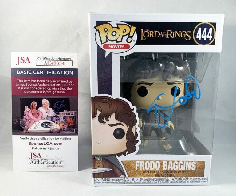 ELIJAH WOOD SIGNED FUNKO POP FRODO 444 LORD OF THE RINGS JSA COA COLLECTIBLE MEMORABILIA