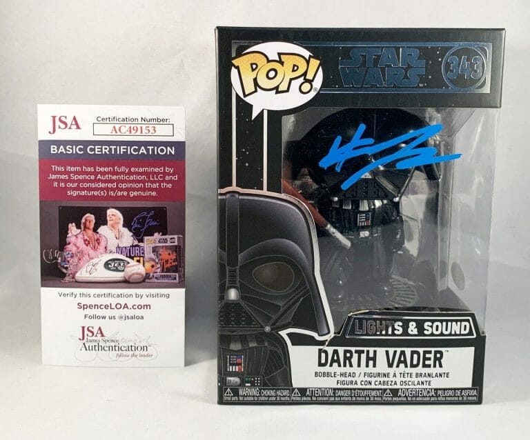 HAYDEN CHRISTENSEN SIGNED FUNKO POP ANAKIN DARTH VADER JSA COA COLLECTIBLE MEMORABILIA