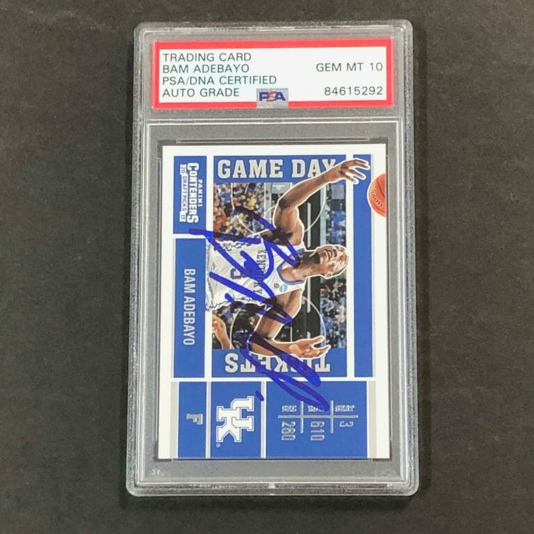 2017 CONTENDERS GAME DAY TICKETS #16 BAM ADEBAYO SIGNED CARD AUTO PSA SLABBED KE COLLECTIBLE MEMORABILIA